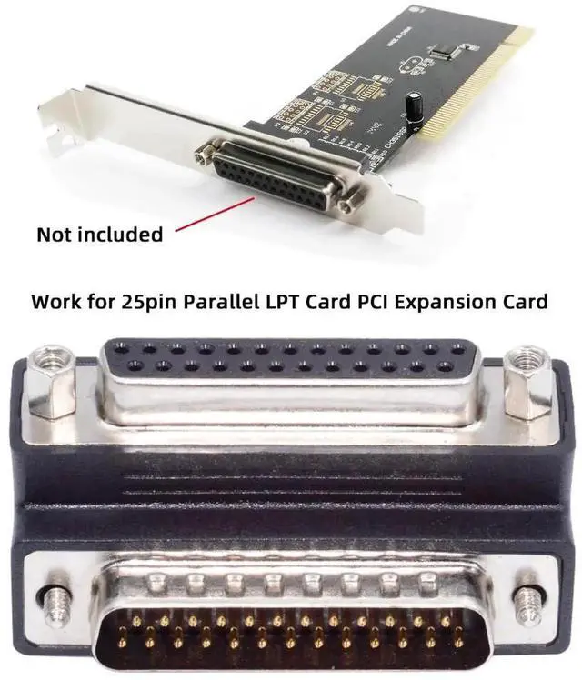 Alt view image 2 of 7 - 90 Degree Up Angled DB25 DSUB Extension Adapter, Male Nut to Female Screw DB25 Connector, Compatible with Parallel LPT Port & AES/EBU Digital Audio Equipment