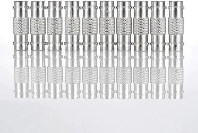 Alt view image 2 of 7 - 10 Pack BNC Female to Female Straight Coupler, CCTV Camera Coaxial Cable Extension Connector Adapter