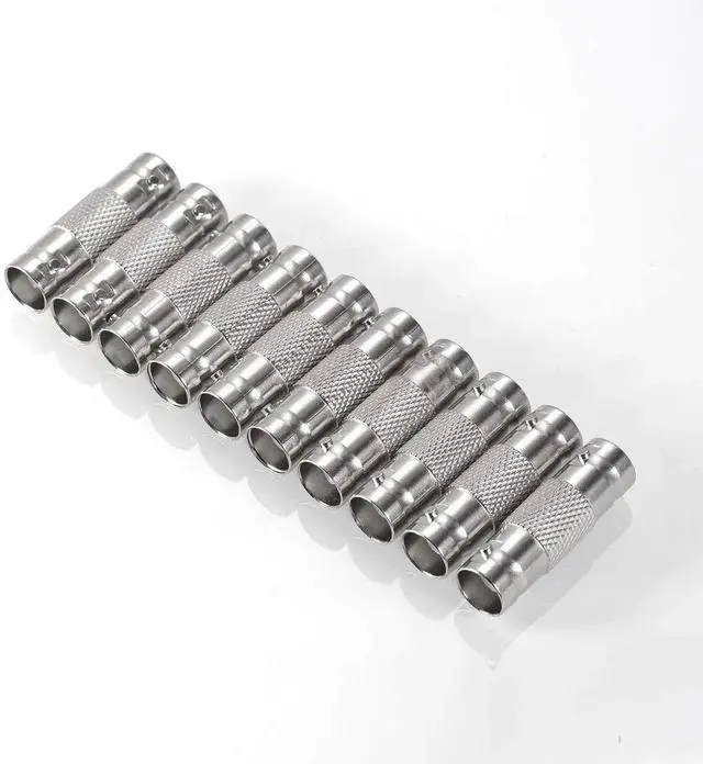 Alt view image 5 of 7 - 10 Pack BNC Female to Female Straight Coupler, CCTV Camera Coaxial Cable Extension Connector Adapter
