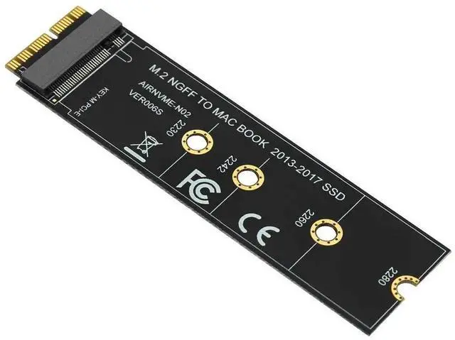 Main image of M.2 M-Key to 12+16Pin SSD Adapter Card, Fits MacBook Air/Pro 20132017 A1465 A1466 A1398 A1502 A1419, Supports 22302280 NVMe SSD