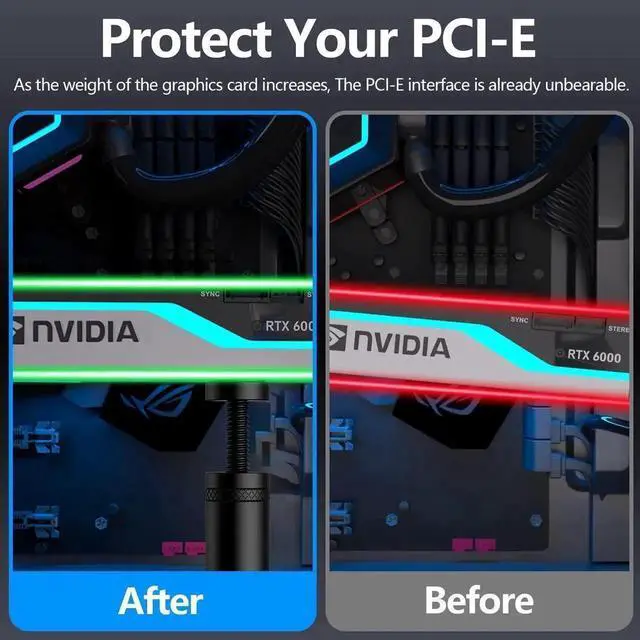 Alt view image 4 of 6 - GPU Anti-Sag Support Bracket, Graphics Card Sagging Prevention Holder Stand