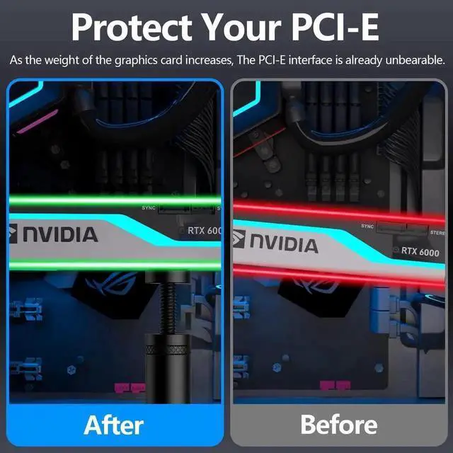 Alt view image 4 of 6 - S Size GPU Anti-Sag Support Bracket, Graphics Card Sag Prevention Holder Stand