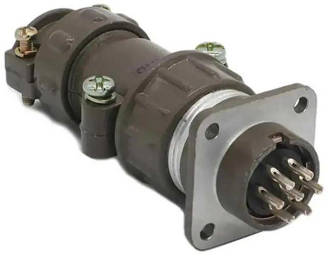 Alt view image 3 of 3 - M20 7-Pin Industrial Circular Waterproof Connector, 10A Rated Current, Bulkhead Mount Male Socket & Female Plug, Solder Type Cable Wiring Adapter