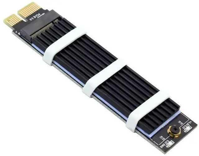 Alt view image 5 of 7 - PCIe 3.0 X1 to M.2 M-Key NVMe SSD Adapter Card with Black Heatsink, Full Speed Support, Fits 2230/2242/2260/2280 NGFF SSD