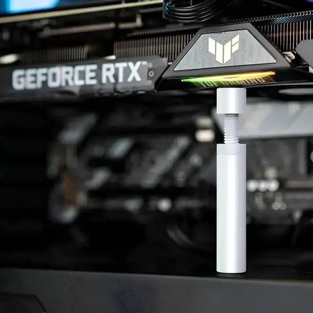 Alt view image 6 of 6 - L Size Adjustable Magnetic GPU Support Bracket, Anti-Slip GPU Sag Holder for Universal Graphics Cards