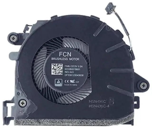 Alt view image 2 of 3 - Replacement CPU Cooling Fan M07102-001 ND75C38-19G15 for HP EliteBook 830/835/840/845 G7 & ZBook Firefly 14 G7