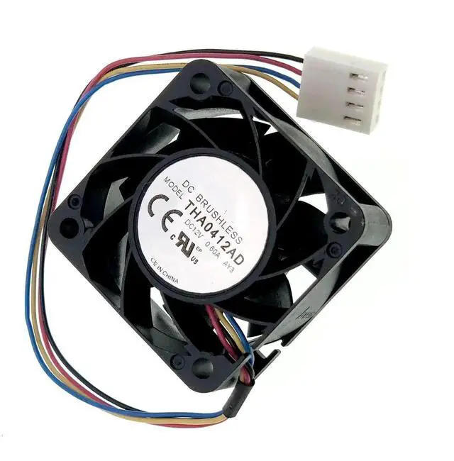 Alt view image 4 of 6 - Replacement 4020 High Airflow Axial Fan THA0412AD, DC12V 0.60A 4-Pin PWM 40×40×20mm Cooling Fan
