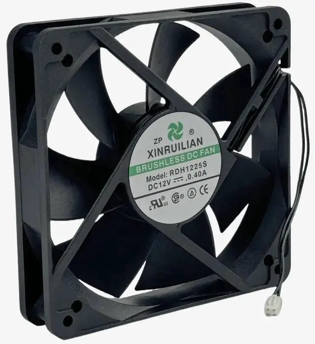 Alt view image 5 of 7 - RDH1225S 120x120x25mm Brushless DC Cooling Fan, DC12V 0.40A 2-Wire Chassis Fan by Xinruilian