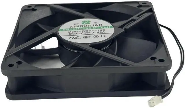 Alt view image 3 of 7 - RDH1225S 120x120x25mm Brushless DC Cooling Fan, DC12V 0.40A 2-Wire Chassis Fan by Xinruilian