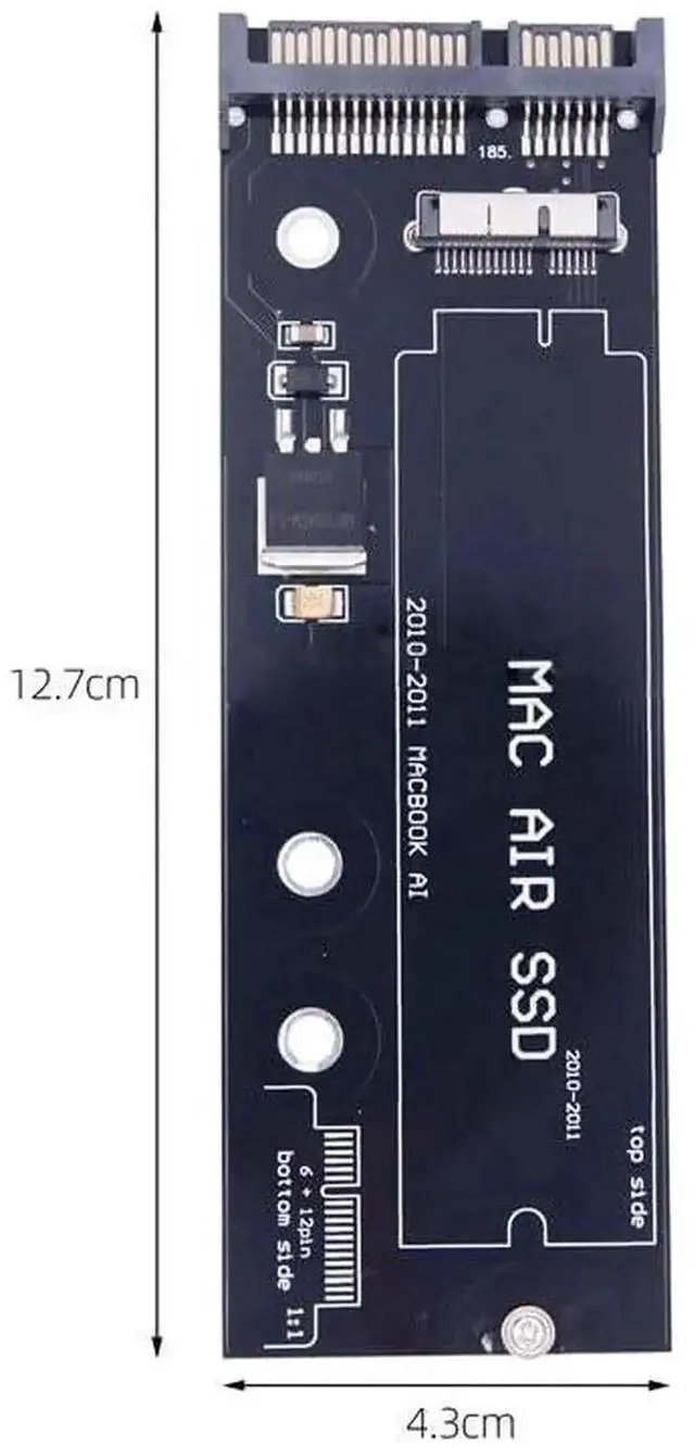 Alt view image 4 of 7 - USB 3.0 to SATA 22Pin & 12+6Pin SSD Adapter, PCB Disk Drive Cable for 2010-2011 MacBook Air A1369 A1370 SSD