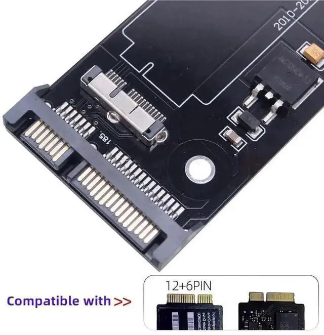 Alt view image 2 of 7 - USB 3.0 to SATA 22Pin & 12+6Pin SSD Adapter, PCB Disk Drive Cable for 2010-2011 MacBook Air A1369 A1370 SSD