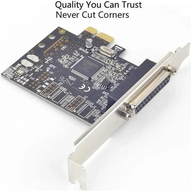 Alt view image 6 of 6 - PCIe x1 to DB25 Parallel Port Card, MCS9900 Chip IEEE1284 LPT Printer Adapter