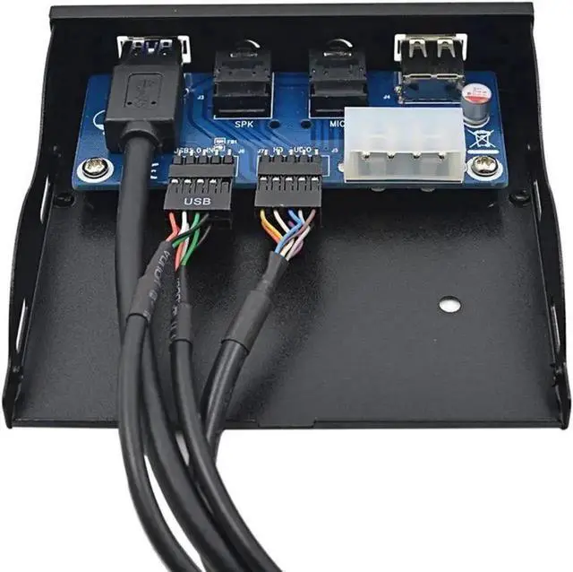 Alt view image 4 of 5 - 3.5" Bay Front Panel USB Hub, 2 USB 3.0 + 2 USB 2.0 with Cable