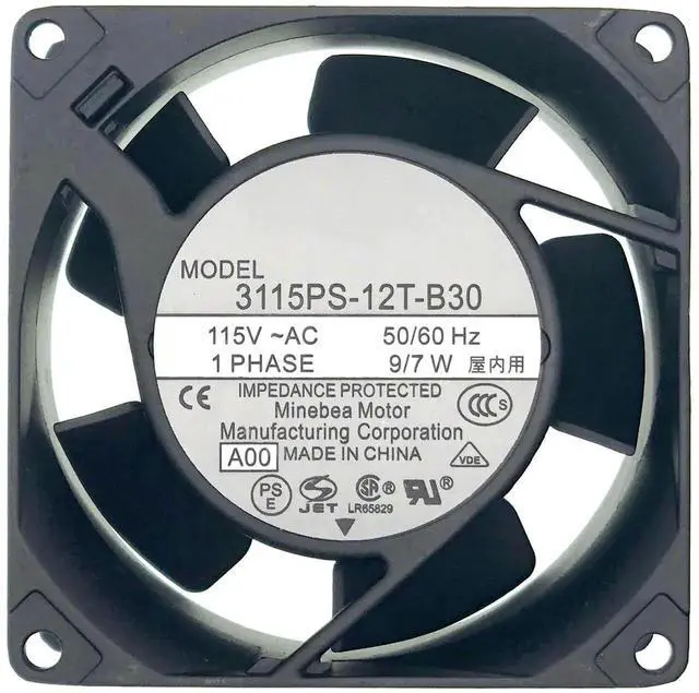 Main image of 8038 808038mm AC Cooling Fan 3115PS-12T-B30 115V