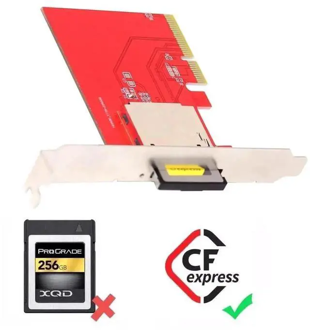 Alt view image 6 of 7 - PCIe 4X to CFexpress Type-B Adapter Card for R5 Z6 Z7