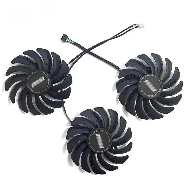 Alt view image 3 of 4 - 85mm 4Pin GPU Cooling Fan PLD09210S12HH, Replacement Cooler for MSI RTX 3060 Ti / 3070 / 3080 / 3090 Ventus 3X Graphics Card