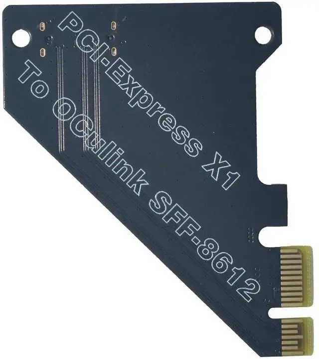 Alt view image 3 of 4 - PCIe 4.0 x1 to OCuLink SFF-8612 Adapter Card, Connect via SFF-8611 Cable for eGPU Dock & External NVMe SSD