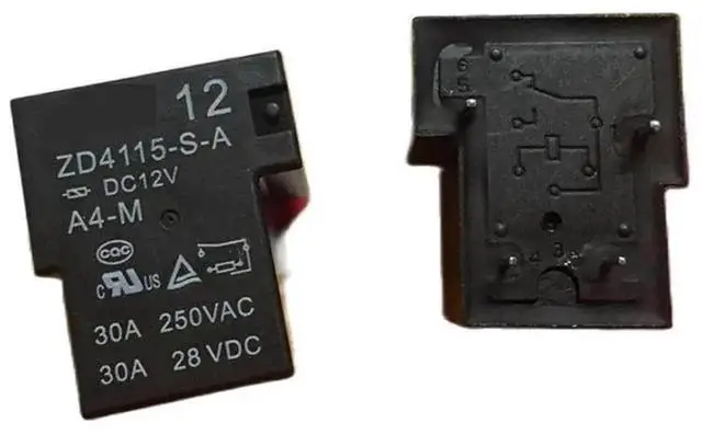 Alt view image 3 of 3 - ZD4115-S-A Electromagnetic Relay, 12VDC Coil, 4Pin Single Normally Open, 30A 250VAC, 1 Piece