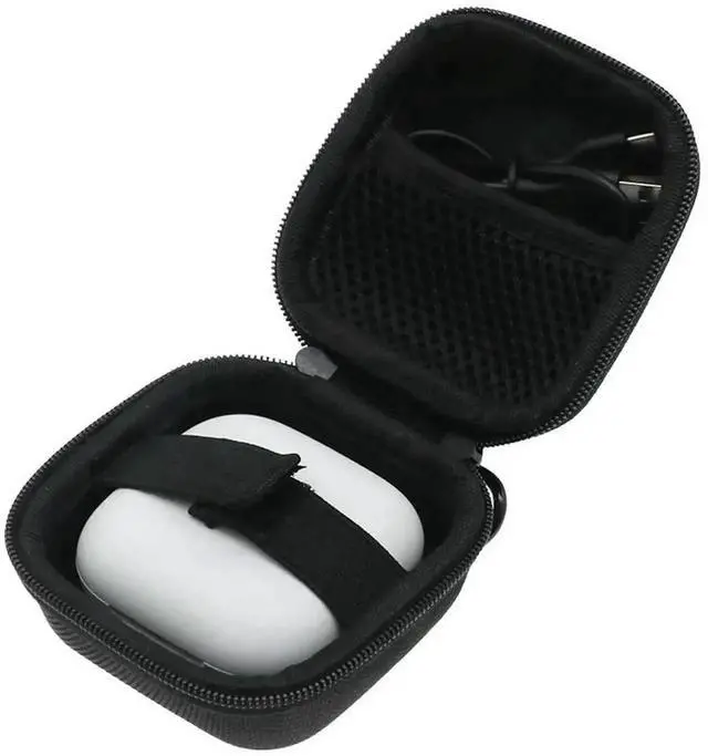 Alt view image 2 of 4 - Shockproof Hard EVA Headphone Storage Travel Case with Mesh Pocket and Carabiner, Compatible with Shokz OpenFit Air Wireless Earphones