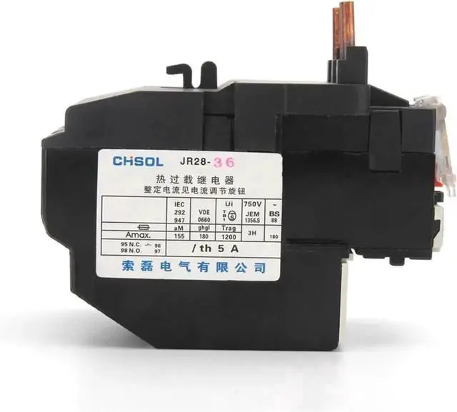 Alt view image 5 of 6 - JR28-36(LR2 D23) Adjustable Thermal Overload Protection Relay, 50/60Hz, Optional Current Range 17-25A/23-32A/28-36A
