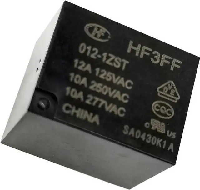 Alt view image 2 of 2 - 5PCS HF3FF-005-1ZST 5V Mini Electromagnetic Relay, 5Pin 12A 125VAC, Alternative HF3FF-012-1ZST 12V / HF3FF-024-1ZST 24V