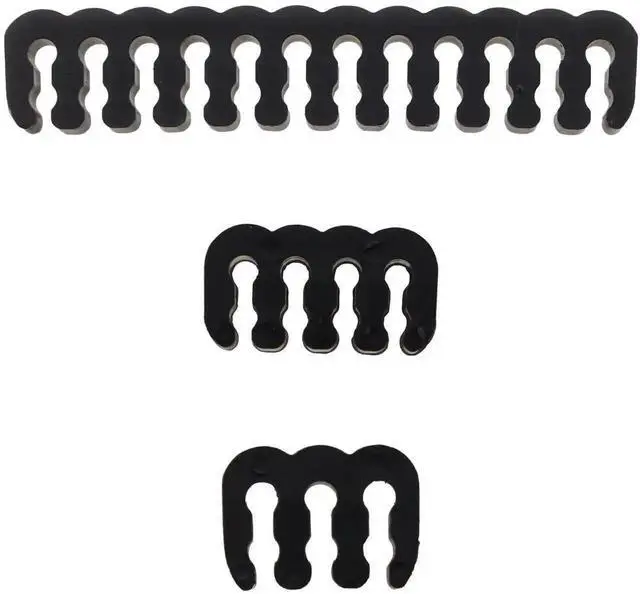 Alt view image 4 of 4 - 24Pcs Black Cable Combs for PC Wiring Harness Management, Multi-Spec Wire Clips Fit 18AWG Cables