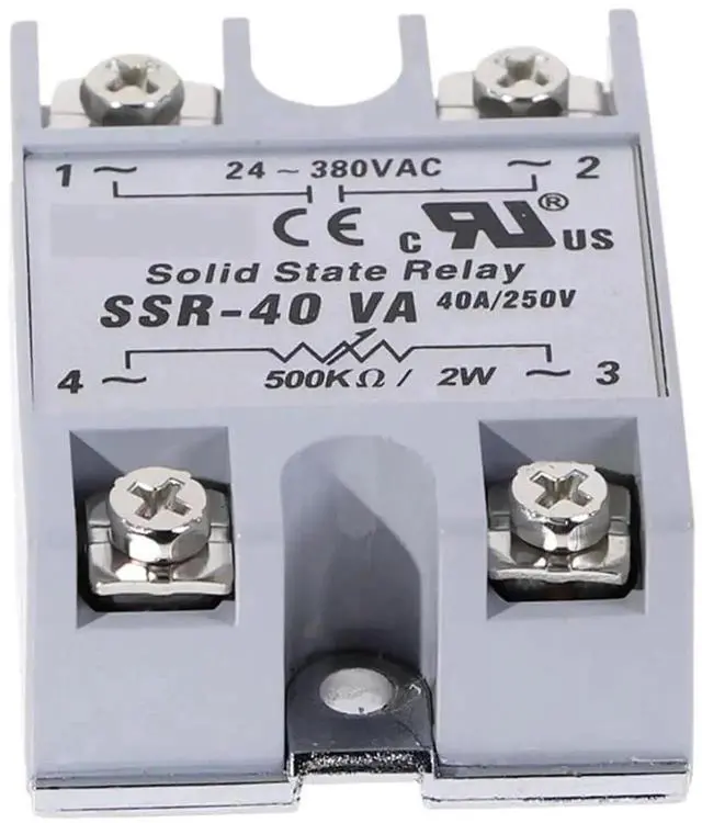 Alt view image 6 of 6 - 1PCS SSR-40VA 40A Variable Resistor Control Solid State Relay Module, 24-380VAC Output Voltage