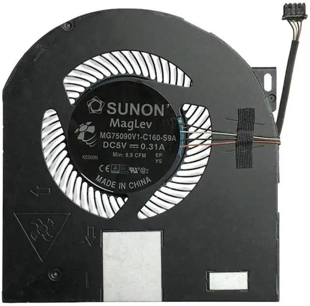 Alt view image 4 of 4 - Dual CPU GPU Cooling Fan Kit MG75090V1-C170-S9A / MG75090V1-C160-S9A, DC5V 0.31A 4Pin PWM for Dell Precision 7530 M7530 7540 P74F Workstation