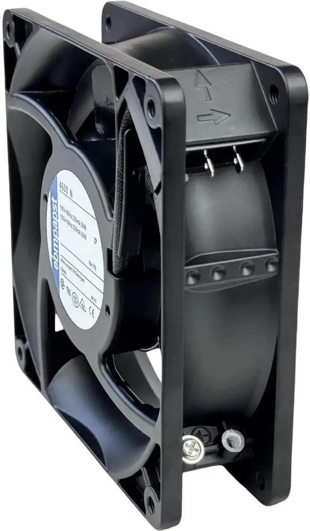 Alt view image 4 of 7 - EbmPapst 4600N 12038 Industrial Axial Cooling Fan 115V AC 20W 2-Pin All-Metal High Temp Resistant Fan, Compatible with ABB, Rittal, Delta, Siemens Industrial Cabinet & Inverter Equipment