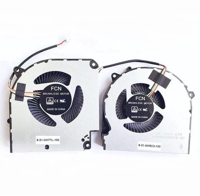 Main image of CPU GPU Dual Cooling Fan Replacement for Hasee G7-CT5NA G7-CT7NA Z8-CT7NA Z8-CT7NT Z8-CR7N1, P/N 6-31-NH5C2-100 6-31-NH77L-100 DFS5M325063B1N FLHJ DFS5K221153711 FLHF