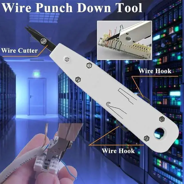 Alt view image 6 of 6 - RJ45 Crimping Tool Kit for CAT5 CAT6 Ethernet Cables, Professional Network Crimper Set with Wire Stripper, Cutter, Cable Tester, LAN Cable Pliers for Computer Network Repair & Maintenance