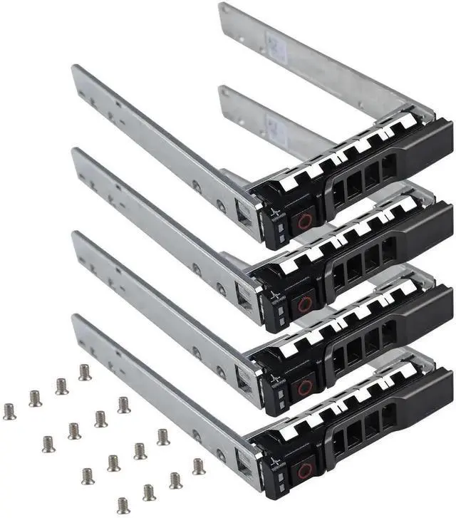 Main image of 4 Pack 2.5" SAS SATA Hard Drive Tray Caddy 0G176J G176J Hot Swap SSD HDD Bracket Compatible with Dell PowerEdge R720 R720XD R630 R730 R830 R930 T430 T440 T640 Servers