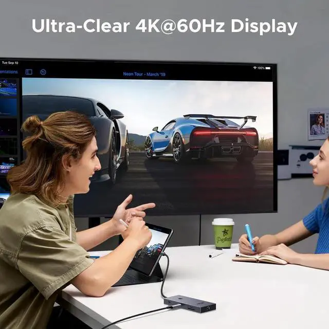 Alt view image 4 of 7 - UGREEN Revodok Pro 9 in 1 USB C Docking Station, Multiport Hub with Gigabit Ethernet, 4K@60Hz HDMI, 100W PD Pass-Through Charging, USB-A Ports, SD & TF Card Reader, Compatible with MacBook M1/M2/M3/M4
