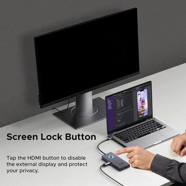 Alt view image 7 of 7 - UGREEN Revodok Pro 9 in 1 USB C Docking Station, Multiport Hub with Gigabit Ethernet, 4K@60Hz HDMI, 100W PD Pass-Through Charging, USB-A Ports, SD & TF Card Reader, Compatible with MacBook M1/M2/M3/M4
