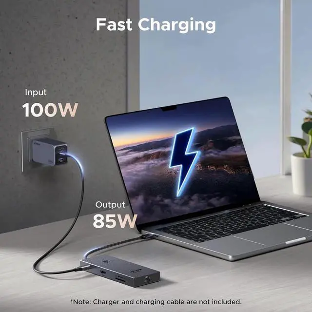 Alt view image 6 of 7 - UGREEN Revodok Pro 9 in 1 USB C Docking Station, Multiport Hub with Gigabit Ethernet, 4K@60Hz HDMI, 100W PD Pass-Through Charging, USB-A Ports, SD & TF Card Reader, Compatible with MacBook M1/M2/M3/M4