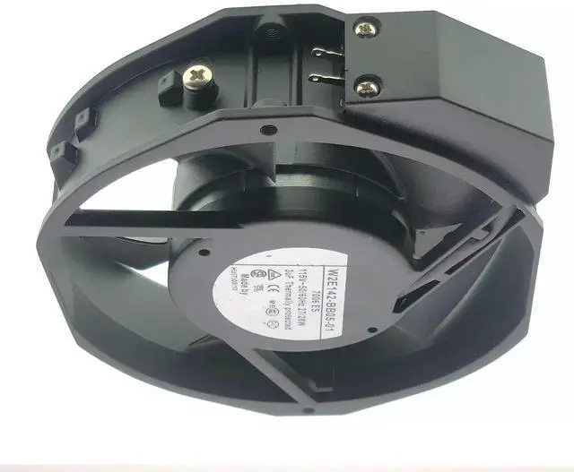 Alt view image 3 of 7 - W2E142-BB05-01 7006ES Replacement Axial Cooling Fan, 115V 27/28W 172×150×38mm 2-Pin Metal Cabinet Fan