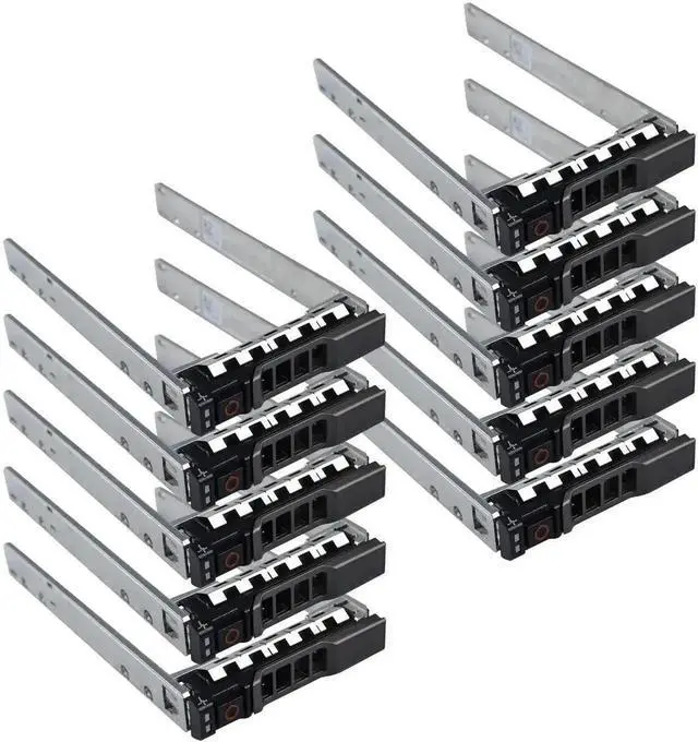 Main image of 10 Pack 2.5" SSD Hard Drive Tray Caddy G176J 0G176J, Compatible with Dell PowerEdge 12G/13G/14G Servers