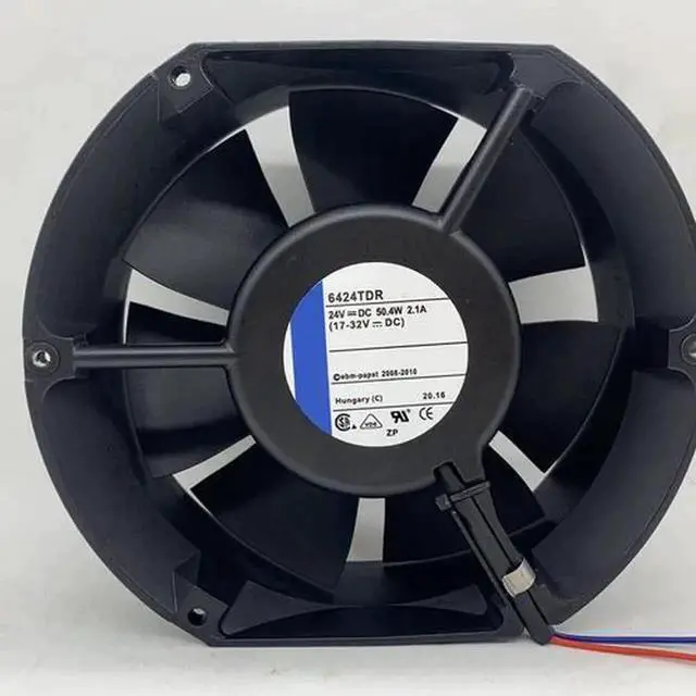 Alt view image 2 of 5 - 1PCS Brand New Ebmpapst 6424TDR High Performance Inverter Cooling Fan, DC 24V 2.1A 50.4W 172×150×51mm Industrial Axial Fan