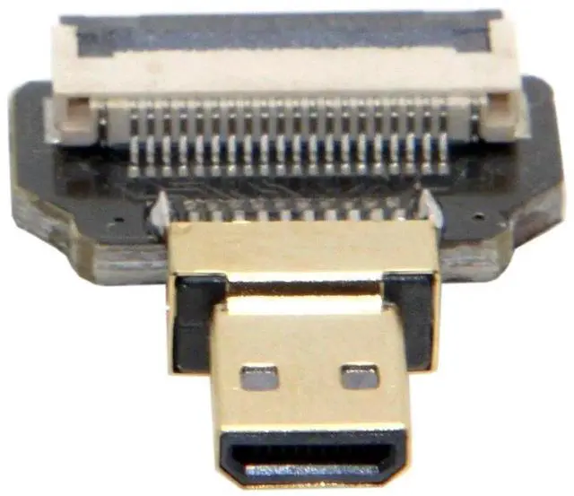 Main image of FPC 20Pin Micro HDMI Flat Male Connector for FPC Ribbon Cable, Fit Raspberry Pi, GoPro, Drone, Camera, Gimbal & Mini Display