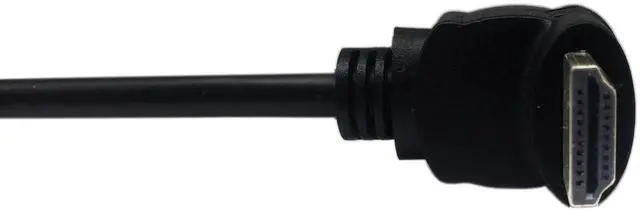 Alt view image 3 of 6 - 15cm/6 Inch Up-Angled HDMI 2.0 Male to Female Panel Mount Extension Cable with Screw Holes, Supports 4K@60Hz 3D, Black