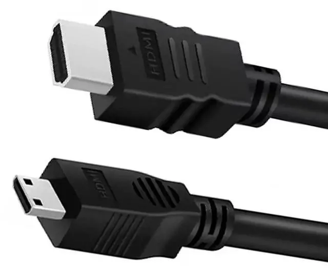 Main image of 2FT Bidirectional Mini HDMI to HDMI 2.0 Cable, Supports 4K@60Hz HDR & ARC, Compatible with Raspberry Pi Zero, Cameras, Camcorders, Tablets, GPUs & Projectors