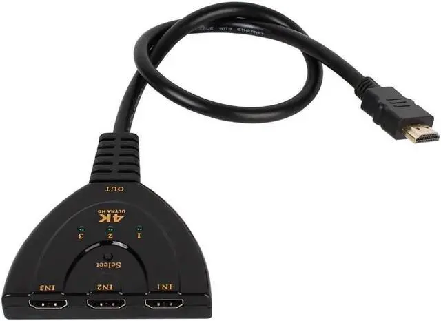 Alt view image 2 of 3 - 3-Port HDMI Splitter Cable Hub Adapter, Supports 1080P, 1 In 3 Out HDMI Switcher for HDTV, PS4, Xbox Consoles