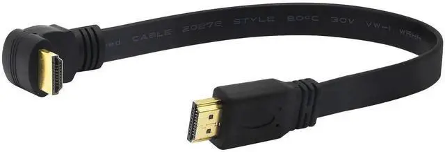 Main image of Lemeng 1FT Flat Slim Down 90 Degree HDMI Type A Male to Male High Speed Cable