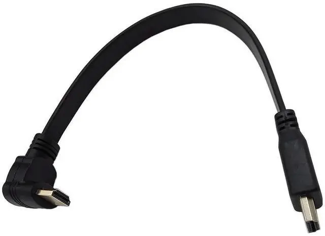 Alt view image 5 of 7 - Lemeng 1FT Flat Slim Down 90 Degree HDMI Type A Male to Male High Speed Cable