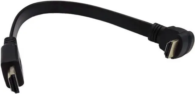 Alt view image 6 of 7 - Lemeng 1FT Flat Slim Down 90 Degree HDMI Type A Male to Male High Speed Cable