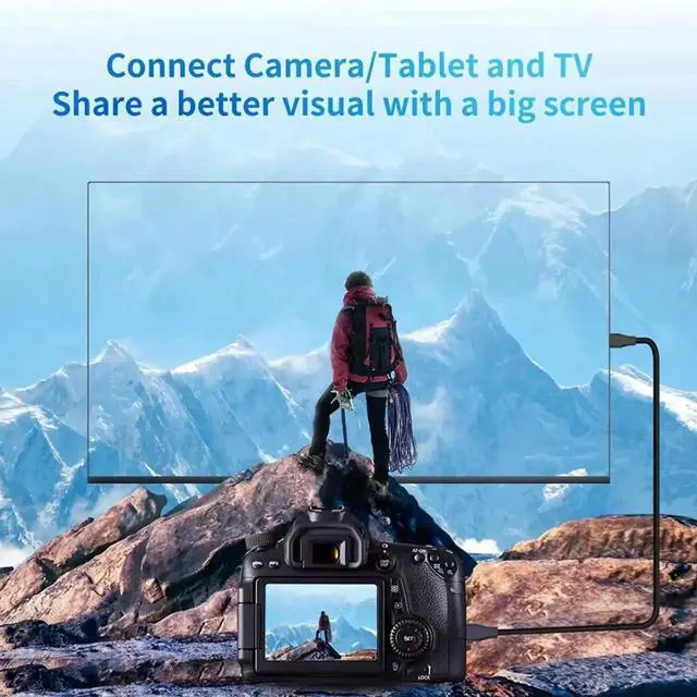 Alt view image 5 of 7 - 2FT Bidirectional Mini HDMI to HDMI 2.0 Cable, 4K 60Hz HDR ARC Supported for Raspberry Pi Zero, Camera, Camcorder, Graphics Card & Tablet