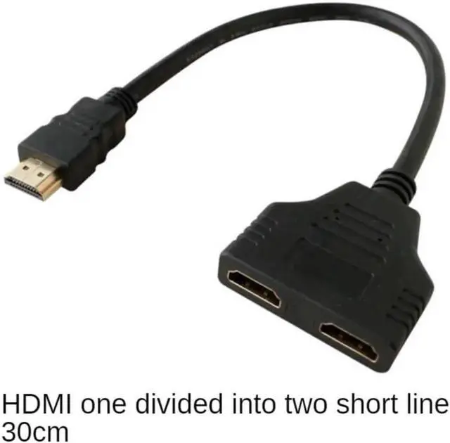 Main image of 1PC HDMI 1.4 Y-Splitter Cable, 1 Male to 2 Female 1 In 2 Out Dual Port Adapter, Support Full HD 1080P