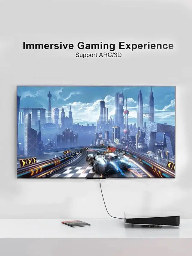 Alt view image 6 of 7 - 6FT Right Angle 90 Degree HDMI Male to Male Cable, Support Ultra HD 4K@60Hz & 3D Video