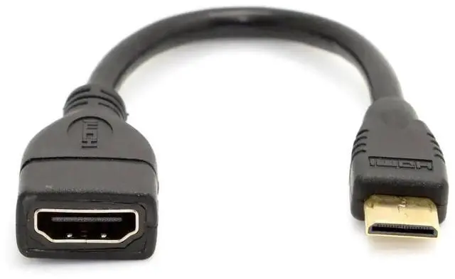 Alt view image 3 of 7 - Mini HDMI Male to HDMI Female Extension Adapter, Supports 4K@60Hz UHD for Monitor Camera HDTV