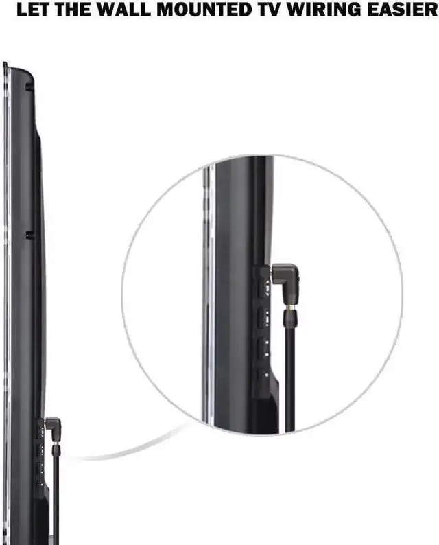 Alt view image 3 of 7 - 2-Pack HDMI Right Angle Adapters (90° & 270°), HDMI Male to Female L-Shape Converter Supports 4K & 3D